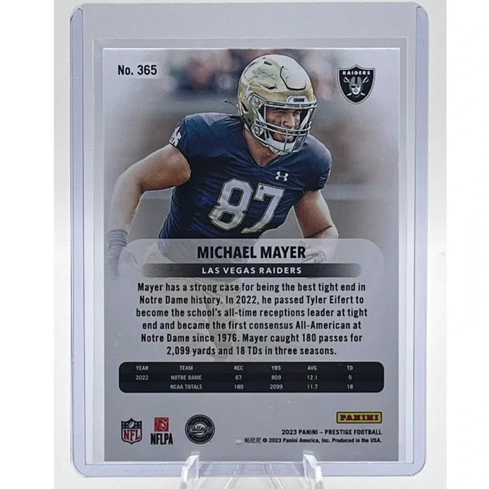 Michael Mayer Rookie RC 2023 Panini Prestige 365 NFL Las Vegas Raiders